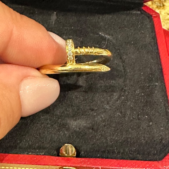Cartier yellow gold Juste Un Clou ring with diamonds - Picture 15 of 16